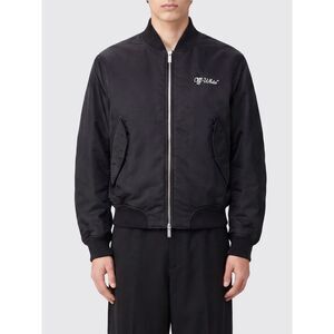 Off-White Men Off-White Padded Nylon Bomber Jacket With Contrasting Logo